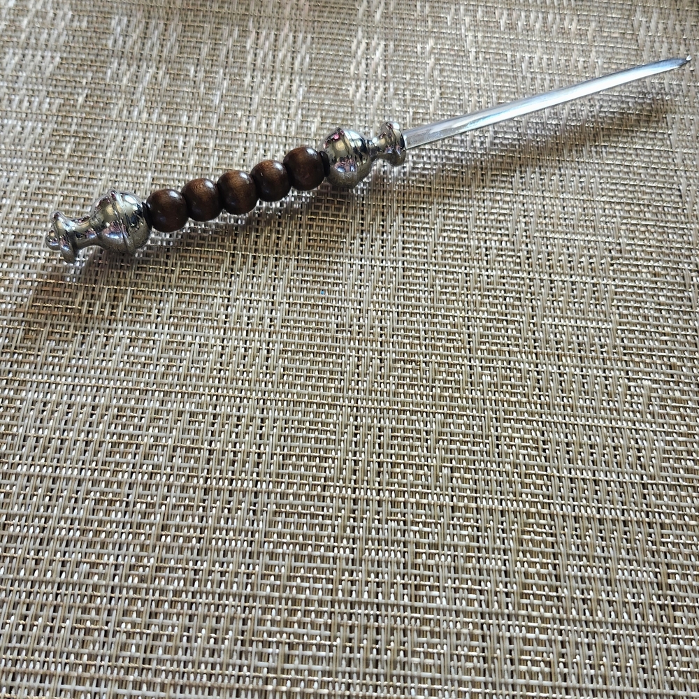 Hand Crafted Silver and Brown Letter Opener